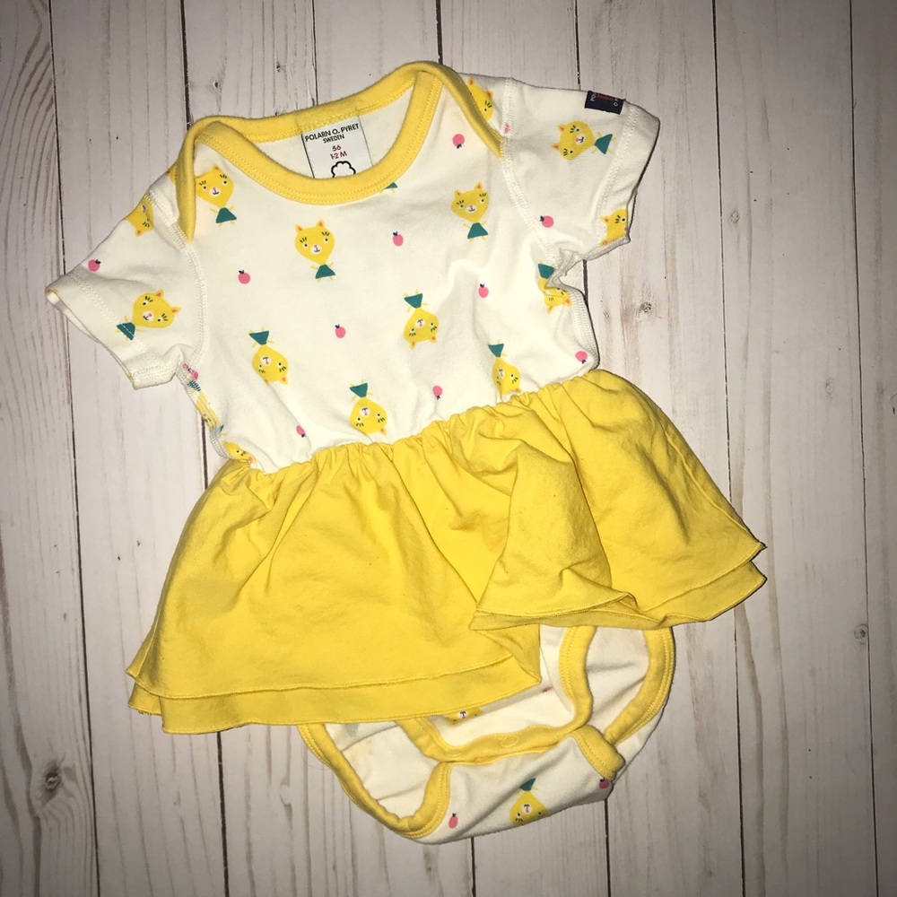 ⭐️ Polarn O Pyret 1-2 mo cat Romper with Skirt